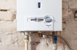 Hot water heater control panel